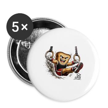 TOAST_RINGTURNER - Buttons groß 56 mm (5er Pack) - Weiß - Vorne