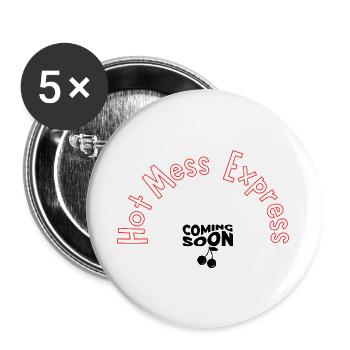 Hot Mess Express - Buttons groß 56 mm (5er Pack) - Weiß - Vorne