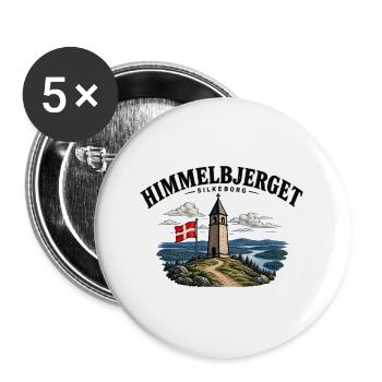 Himmelbjerget Silkeborg Turm - Buttons groß 56 mm (5er Pack) - Weiß - Vorne