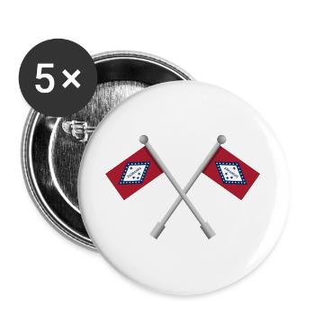Arkansas-Flagge - Buttons groß 56 mm (5er Pack) - Weiß - Vorne