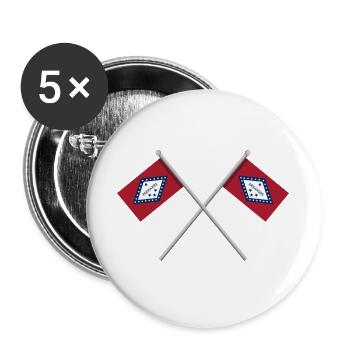 Arkansas-Flagge - Buttons groß 56 mm (5er Pack) - Weiß - Vorne