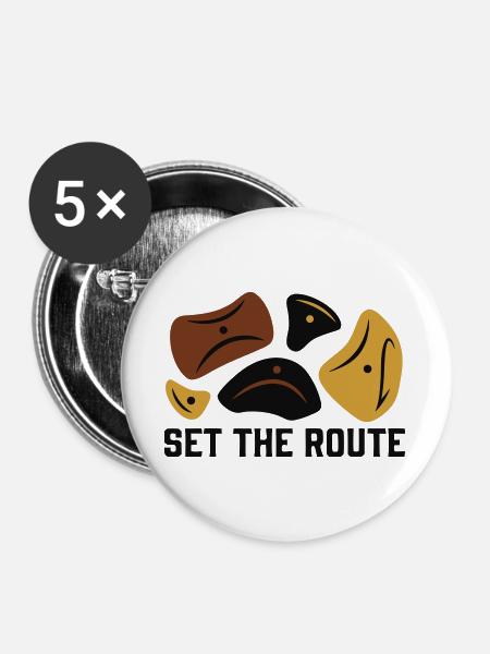 Klettergriffe Boulder Logo - Buttons groß 56 mm (5er Pack) - Weiß