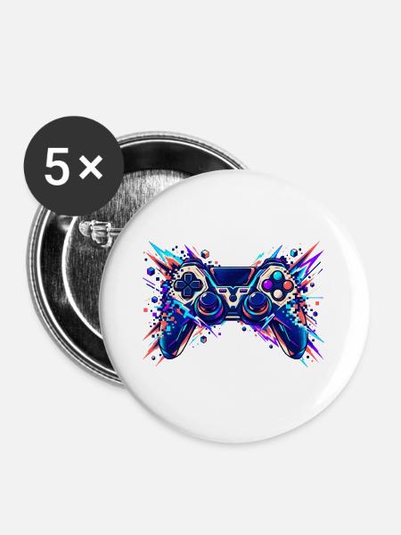 Pixel Power Gaming - Buttons groß 56 mm (5er Pack) - Weiß
