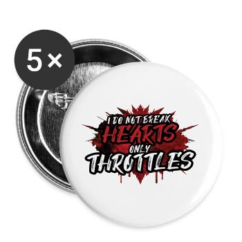 Ich breche nur Drosselregler - Buttons groß 56 mm (5er Pack) - Weiß - Vorne