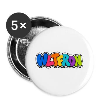 Weltfrieden  - Buttons groß 56 mm (5er Pack) - Weiß - Vorne