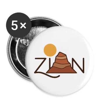 Zion, Utah - Buttons groß 56 mm (5er Pack) - Weiß - Vorne