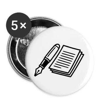 Fueller Dokument Papier Grafik - Buttons groß 56 mm (5er Pack) - Weiß - Vorne