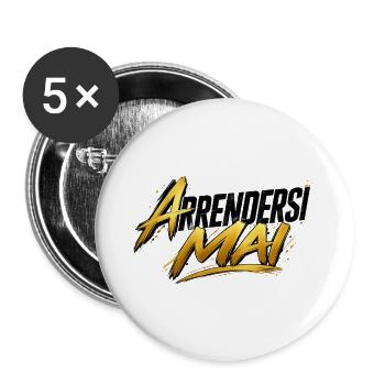 Niemals kapitulieren – Giò | Offizielles Design - Buttons groß 56 mm (5er Pack) - Weiß - Vorne