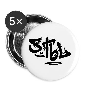 STBL - TAG - Buttons groß 56 mm (5er Pack) - Weiß - Vorne