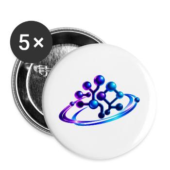 Neuron - Buttons groß 56 mm (5er Pack) - Weiß - Vorne