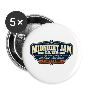 ROCK STAMP SOCIETY | Midnight Jam Club - Buttons groß 56 mm (5er Pack) - Weiß - Vorne