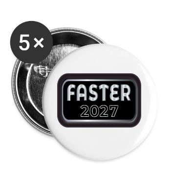 Schweden, schwedische Tante - Buttons groß 56 mm (5er Pack) - Weiß - Vorne