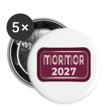 Schwedische Großmutter 2027 - Buttons groß 56 mm (5er Pack) - Weiß - Vorne