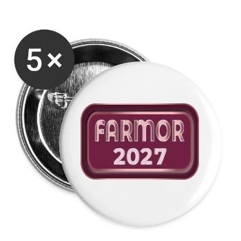 Schwedische Großmutter 2027 - Buttons groß 56 mm (5er Pack) - Weiß - Vorne