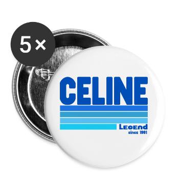 Légend Céline bleu - Buttons groß 56 mm (5er Pack) - Weiß - Vorne