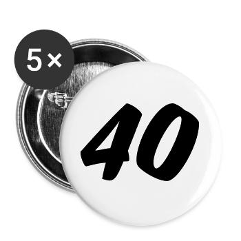 40 - Buttons groß 56 mm (5er Pack) - Weiß - Vorne