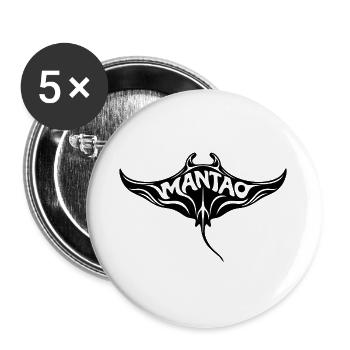 MANTOA - Buttons groß 56 mm (5er Pack) - Weiß - Vorne