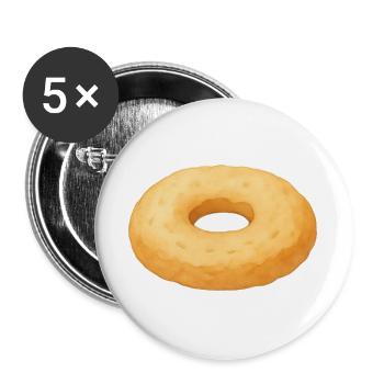 Hoop-Keks - Buttons groß 56 mm (5er Pack) - Weiß - Vorne