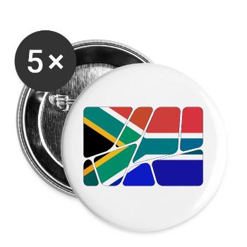 Suedafrika - Buttons groß 56 mm (5er Pack) - Weiß - Vorne