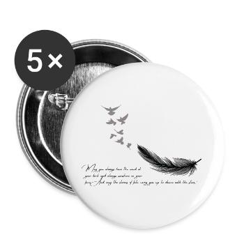 Moegest_Du_immer_Rueckenwind_haben-_und_stets_ - Buttons groß 56 mm (5er Pack) - Weiß - Vorne