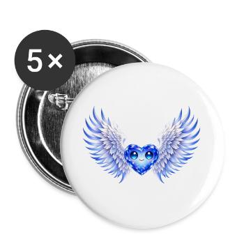 Faylou - Buttons groß 56 mm (5er Pack) - Weiß - Vorne