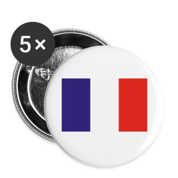 France - Buttons large 2.2''/56 mm (5-pack) - white - Front