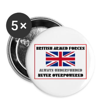 British Armed Forces - Buttons large 2.2''/56 mm (5-pack) - white - Front