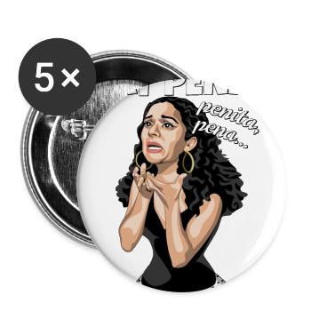 Oh shame, shame, shame - Buttons large 2.2''/56 mm (5-pack) - white - Front