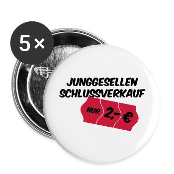 Baccalauréat - Lot de 5 grands badges (56 mm) - blanc - Devant