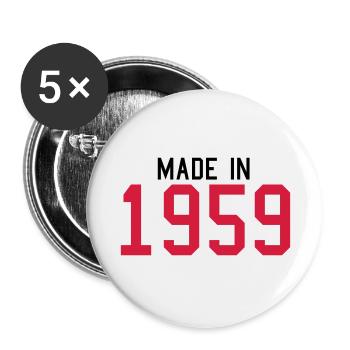 1959 - Buttons large 2.2''/56 mm (5-pack) - white - Front