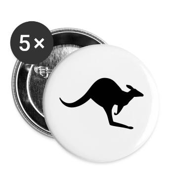 Eine australische Känguru - Buttons groß 56 mm (5er Pack) - Weiß - Vorne