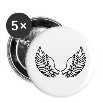 Wings - Buttons large 2.2''/56 mm (5-pack) - white - Front