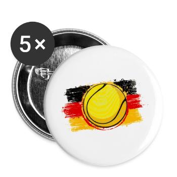 Tennis Deutschland (Germany) 01 - Buttons groß 56 mm (5er Pack) - Weiß - Vorne