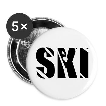ski - Buttons groß 56 mm (5er Pack) - Weiß - Vorne
