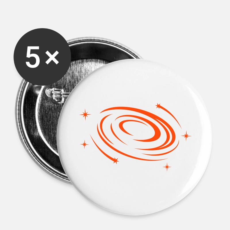 GALAXY - Buttons large 2.2''/56 mm (5-pack) - white