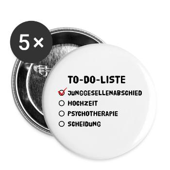 baccalauréat - Lot de 5 grands badges (56 mm) - blanc - Devant