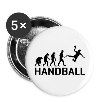 handball - Buttons groß 56 mm (5er Pack) - Weiß - Vorne