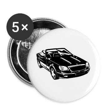 SLK Roadster Cabrio (25) - Buttons groß 56 mm (5er Pack) - Weiß - Vorne