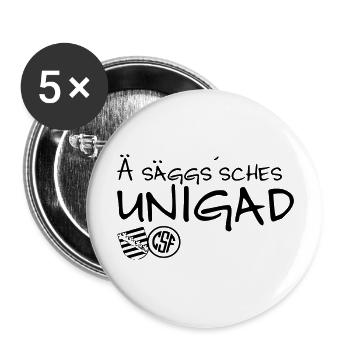 Ä säggssches Unigad - Buttons groß 56 mm (5er Pack) - Weiß - Vorne