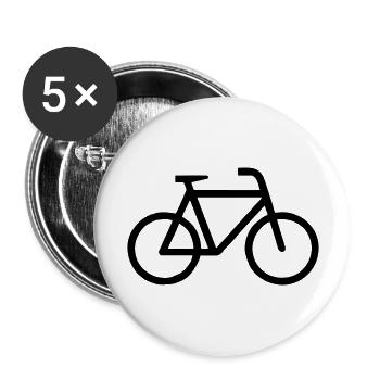 fahrrad - Buttons large 2.2''/56 mm (5-pack) - white - Front