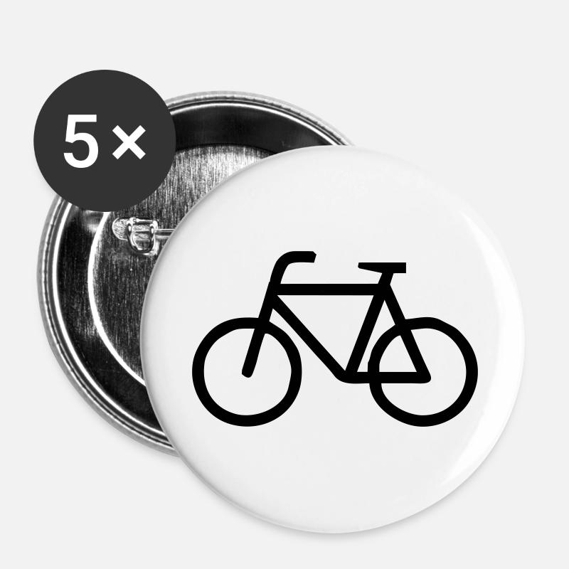 fahrrad - Buttons large 2.2''/56 mm (5-pack) - white
