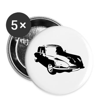 Jahrgang alten voiture91 - Buttons groß 56 mm (5er Pack) - Weiß - Vorne