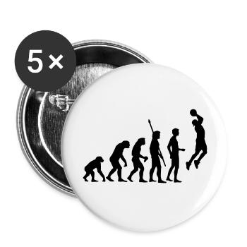 evolution_basketball_b_1c - Lot de 5 grands badges (56 mm) - blanc - Devant