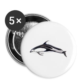 White-sided dolphin - Lagénorhynque - Lag - Buttons groß 56 mm (5er Pack) - Weiß - Vorne