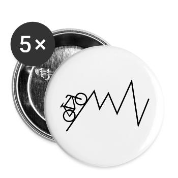 cyclist - Buttons large 2.2''/56 mm (5-pack) - white - Front