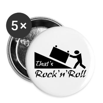 thatsrocknroll - Buttons groß 56 mm (5er Pack) - Weiß - Vorne