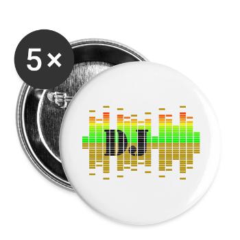 dj - Buttons large 2.2''/56 mm (5-pack) - white - Front