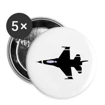réaction volant - Lot de 5 grands badges (56 mm) - blanc - Devant