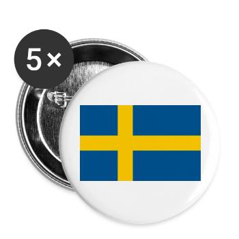 Sweden 1 Euro - Buttons large 2.2''/56 mm (5-pack) - white - Front