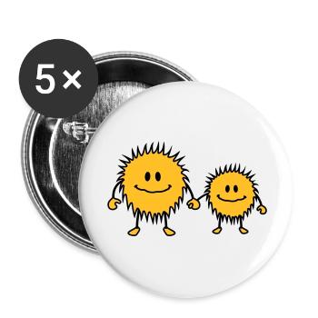 monsters - Lot de 5 grands badges (56 mm) - blanc - Devant